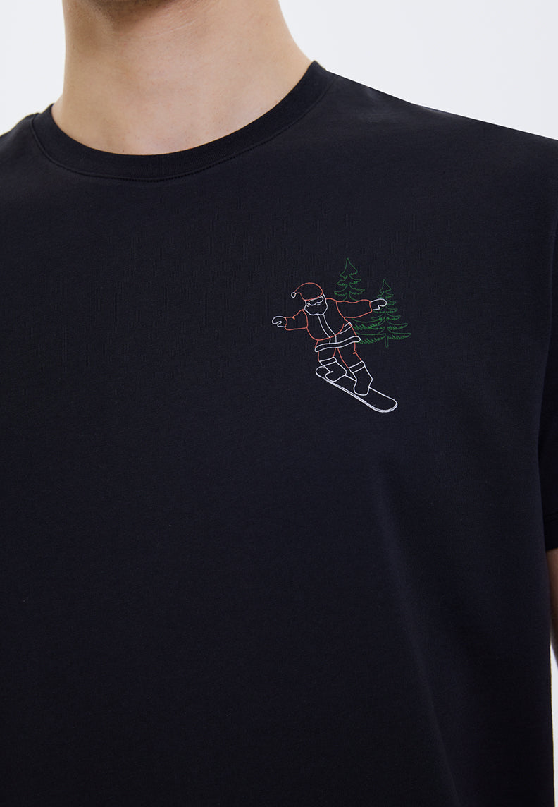 WMXMAS SANTA TEE in Black - T-Shirt – Westmark London EU(TR) Store Organik Pamuklu Sürdürülebilir Moda