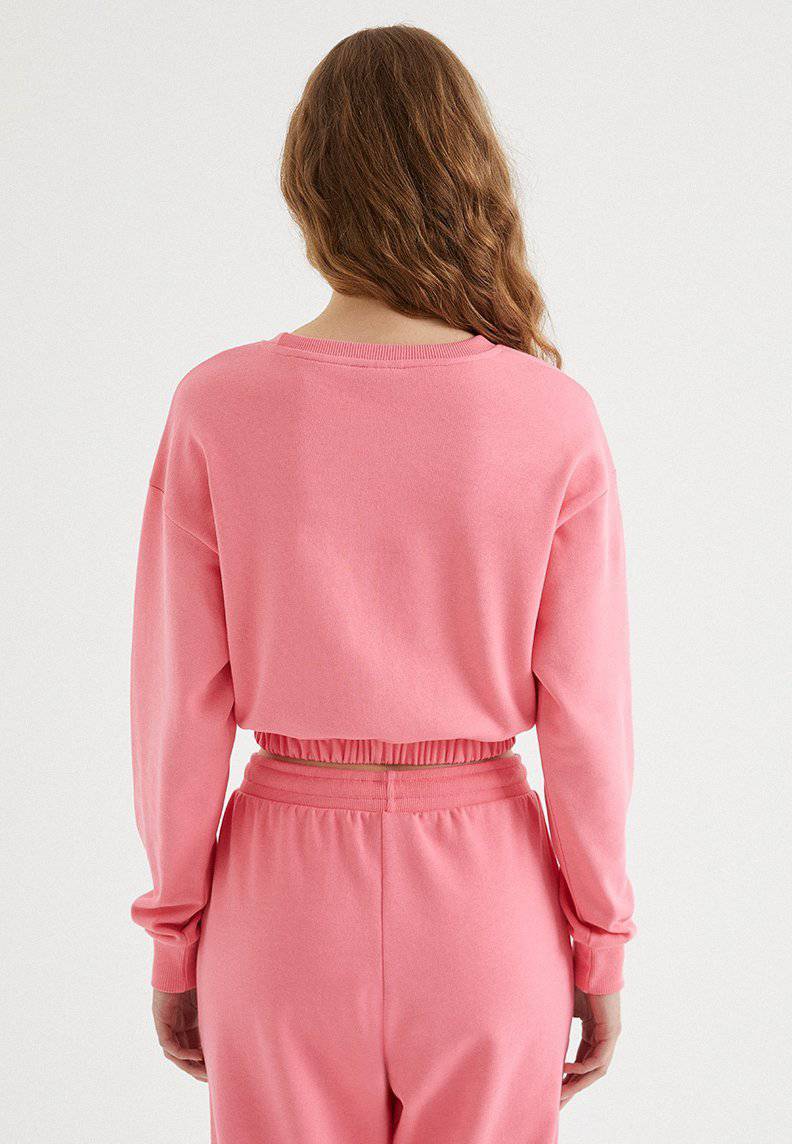 ENJOY ELASTICATED HEM SWEAT in Pink Lemonade - Sweatshirt - Westmark London EU(TR) Store Organik Pamuklu Sürdürülebilir Moda