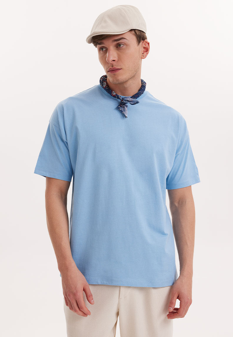 ESSENTIALS OVERSIZED TEE in Blissful Blue - T-Shirt - Westmark London EU(TR) Store Organik Pamuklu Sürdürülebilir Moda