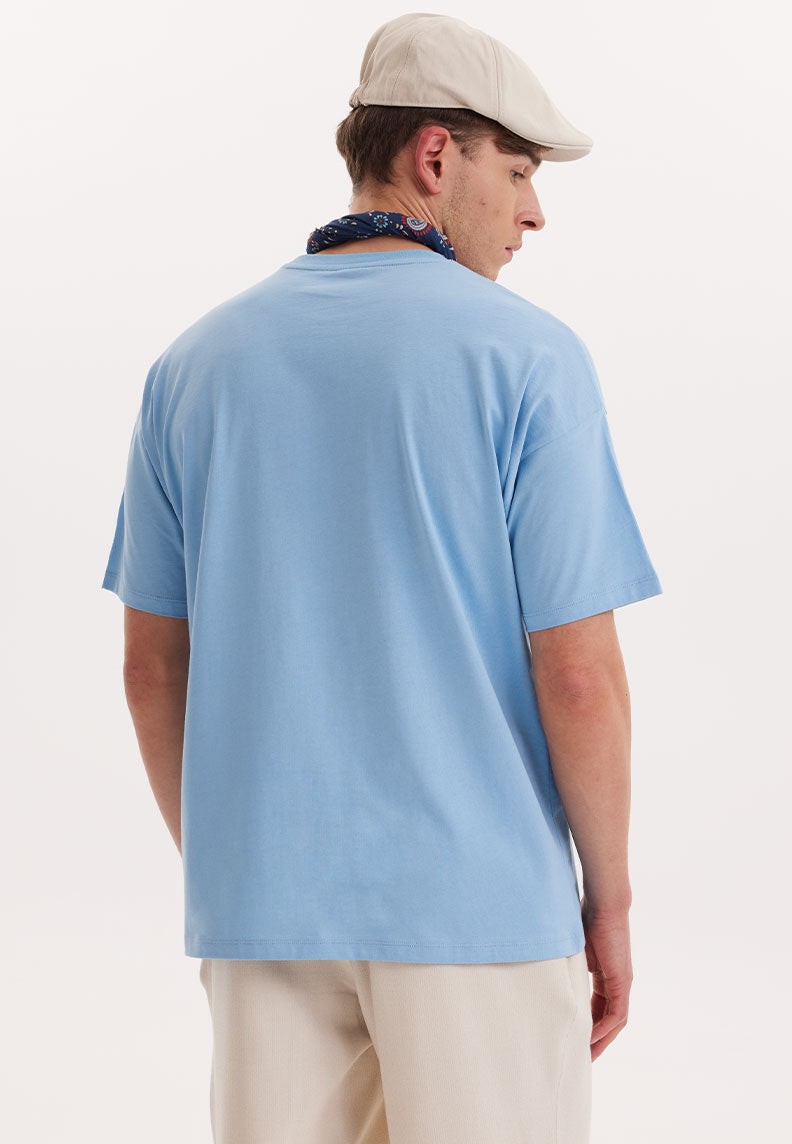 ESSENTIALS OVERSIZED TEE in Blissful Blue - T-Shirt - Westmark London EU(TR) Store Organik Pamuklu Sürdürülebilir Moda