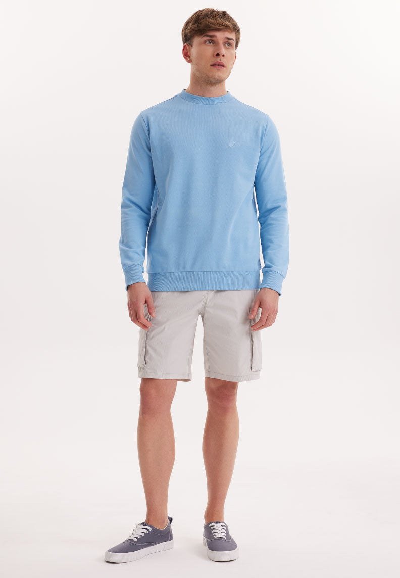 CORE O-NECK SWEAT in Blissful Blue - Sweatshirt - Westmark London EU(TR) Store Organik Pamuklu Sürdürülebilir Moda