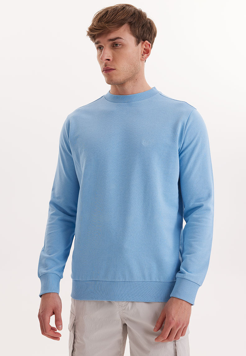 CORE O-NECK SWEAT in Blissful Blue - Sweatshirt - Westmark London EU(TR) Store Organik Pamuklu Sürdürülebilir Moda