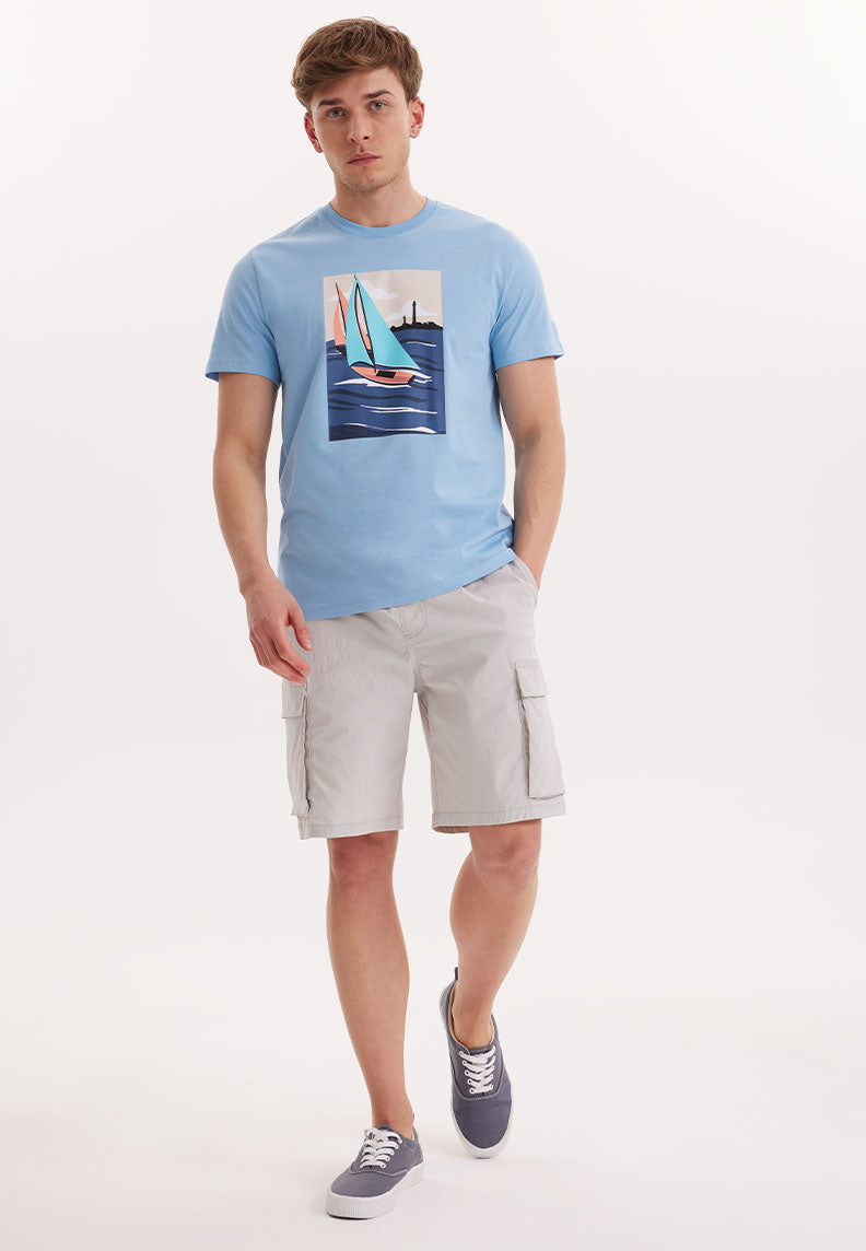 WMVIEW SAIL TEE in Blissful Blue - T-Shirt - Westmark London EU(TR) Store Organik Pamuklu Sürdürülebilir Moda