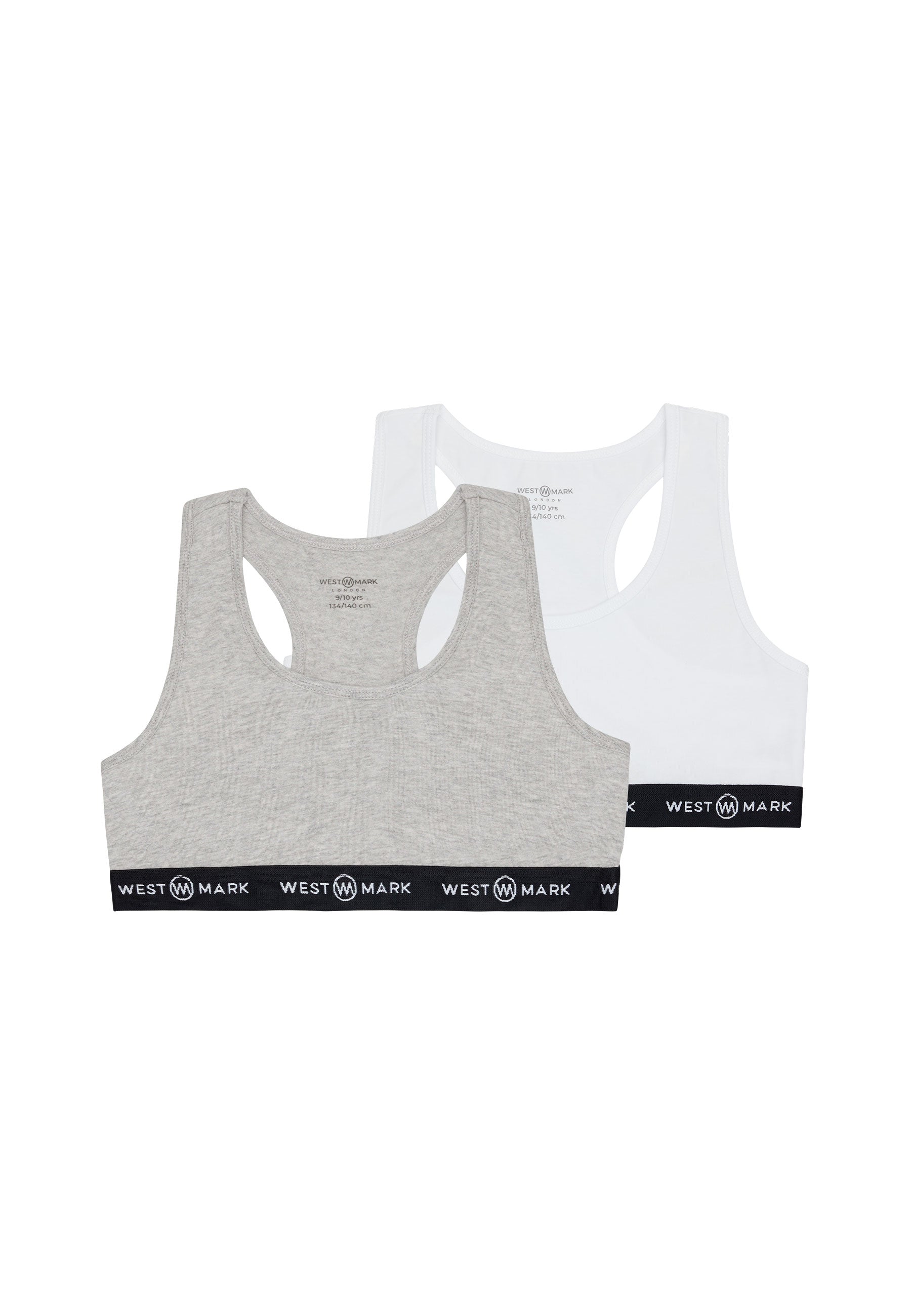 2'li Gri Beyaz Pamuklu Kız Çocuk Yarım Sütyen Büstiyer ALICE BRALETTE - Underwear - Westmark London EU(TR) Store Organik Pamuklu Sürdürülebilir Moda