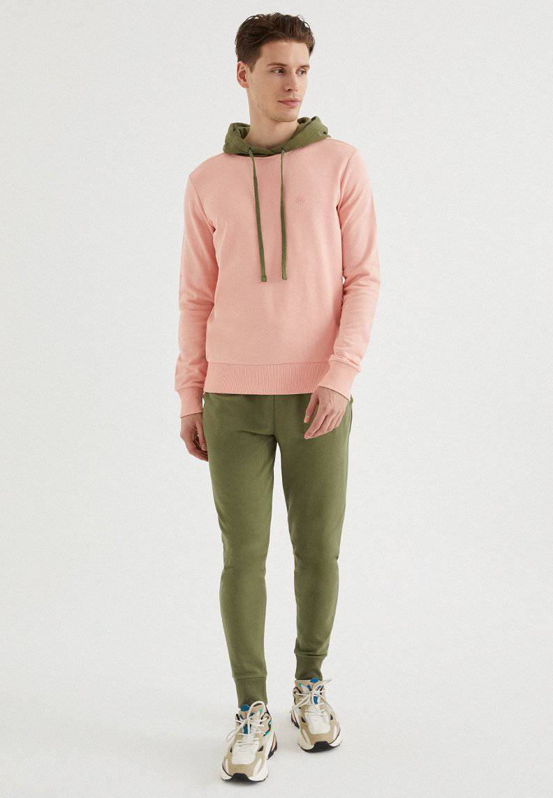 CORE COLOUR BLOCKED HOODIE in Coral Cloud - Sweatshirt - Westmark London EU(TR) Store Organik Pamuklu Sürdürülebilir Moda