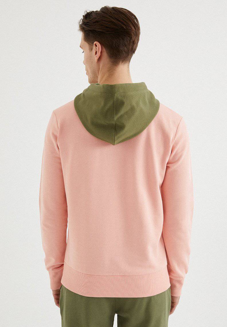 CORE COLOUR BLOCKED HOODIE in Coral Cloud - Sweatshirt - Westmark London EU(TR) Store Organik Pamuklu Sürdürülebilir Moda