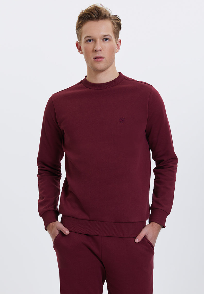 CORE O-NECK SWEAT in Cabernet– Sweatshirt - Westmark London EU(TR) Store Organik Pamuklu Sürdürülebilir Moda