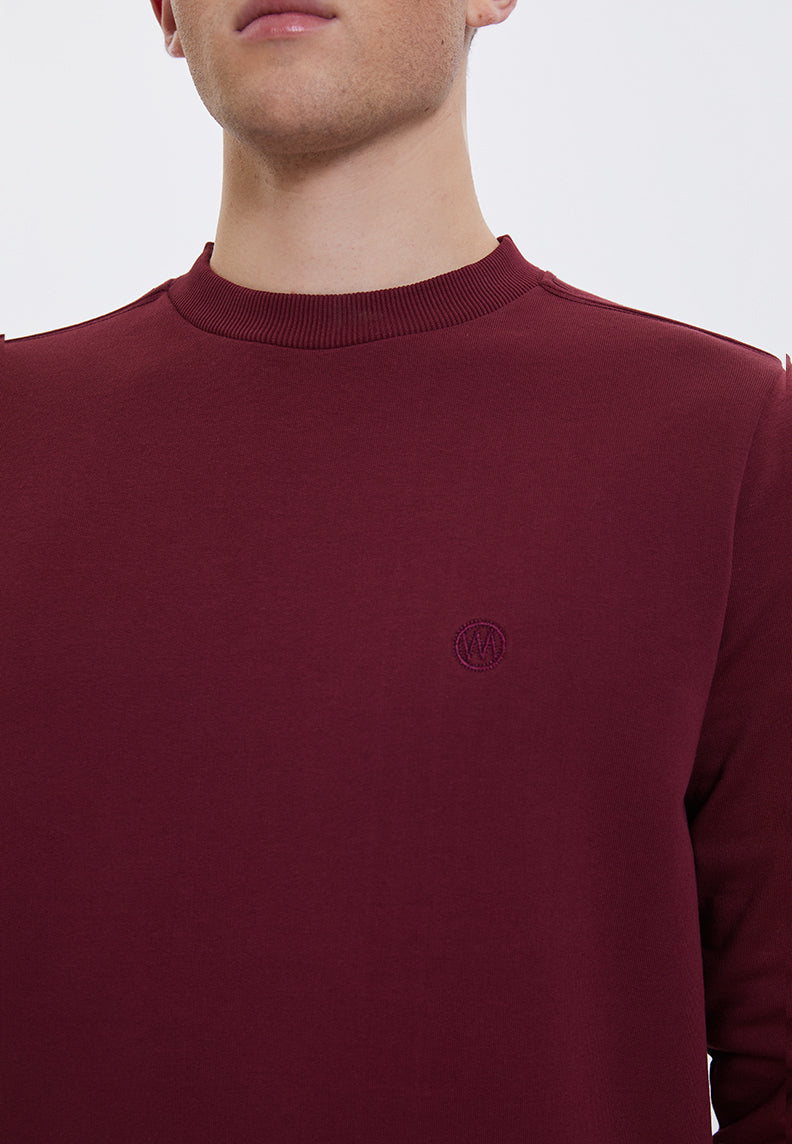 CORE O-NECK SWEAT in Cabernet– Sweatshirt - Westmark London EU(TR) Store Organik Pamuklu Sürdürülebilir Moda