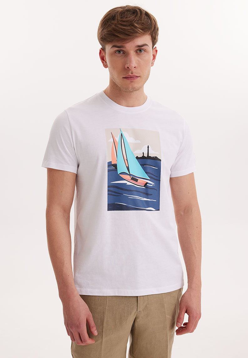 WMVIEW SAIL TEE in White - T-Shirt - Westmark London EU(TR) Store Organik Pamuklu Sürdürülebilir Moda