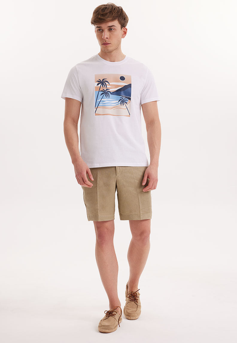 WMVIEW PALM TEE in White - T-Shirt - Westmark London EU(TR) Store Organik Pamuklu Sürdürülebilir Moda