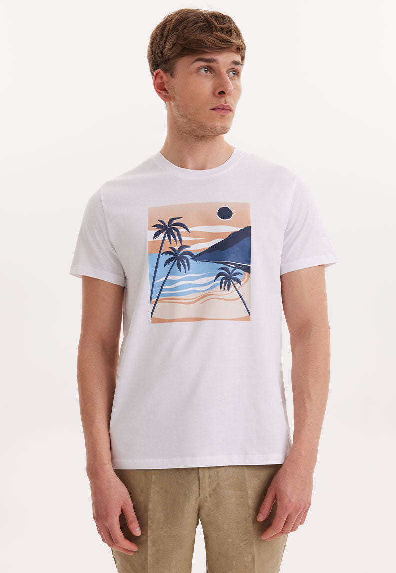 WMVIEW PALM TEE in White - T-Shirt - Westmark London EU(TR) Store Organik Pamuklu Sürdürülebilir Moda