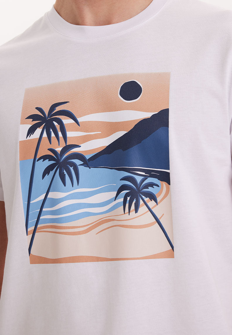 WMVIEW PALM TEE in White - T-Shirt - Westmark London EU(TR) Store Organik Pamuklu Sürdürülebilir Moda