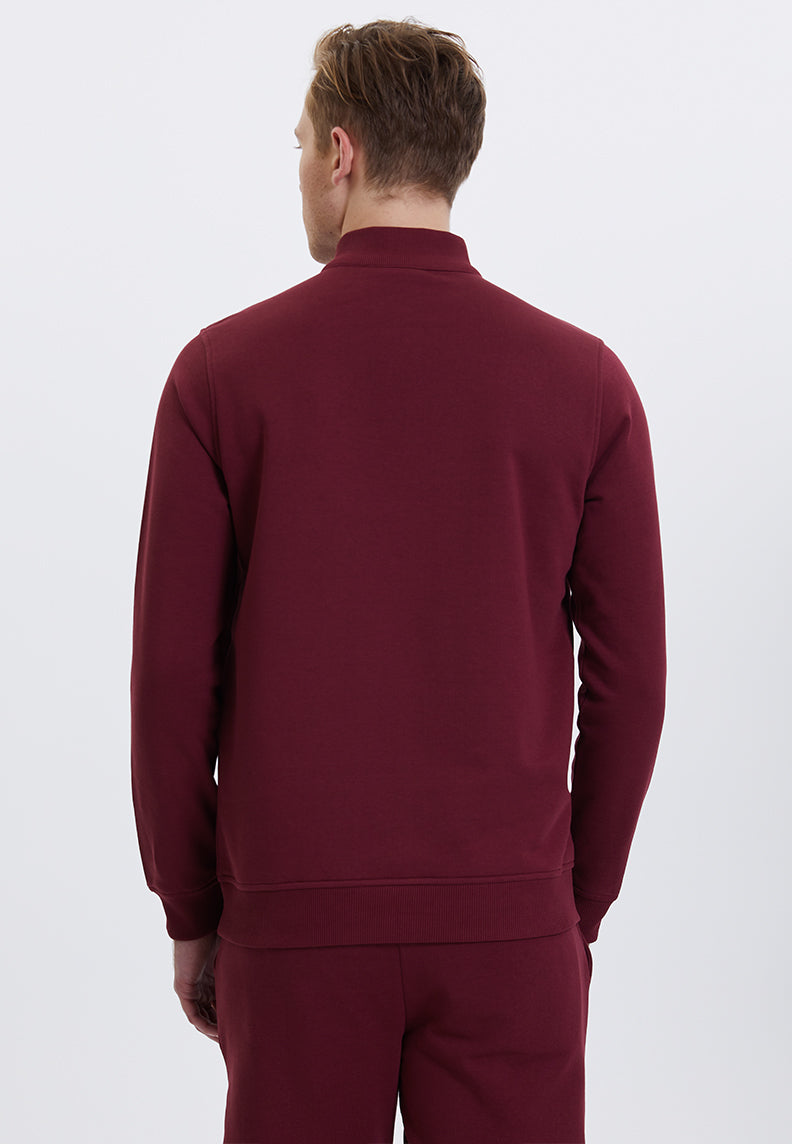 CORE HALF ZIP SWEAT in Cabernet - Sweatshirt - Westmark London EU(TR) Store Organik Pamuklu Sürdürülebilir Moda
