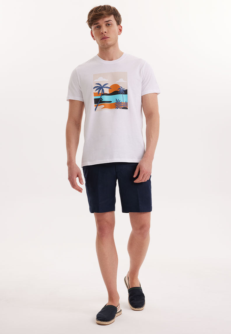 WMVIEW SUNSET TEE in White - T-Shirt - Westmark London EU(TR) Store Organik Pamuklu Sürdürülebilir Moda