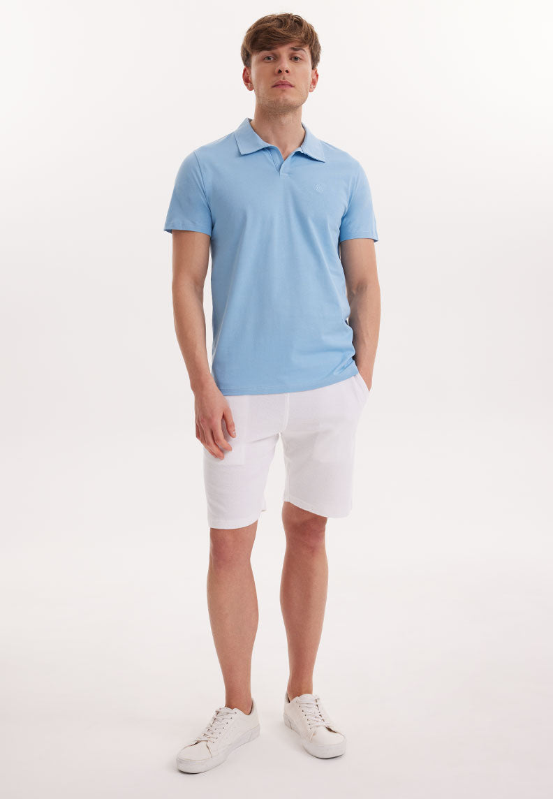 VITAL POLO TEE in Blissful Blue - T-Shirt - Westmark London EU(TR) Store Organik Pamuklu Sürdürülebilir Moda