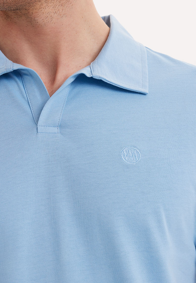 VITAL POLO TEE in Blissful Blue - T-Shirt - Westmark London EU(TR) Store Organik Pamuklu Sürdürülebilir Moda