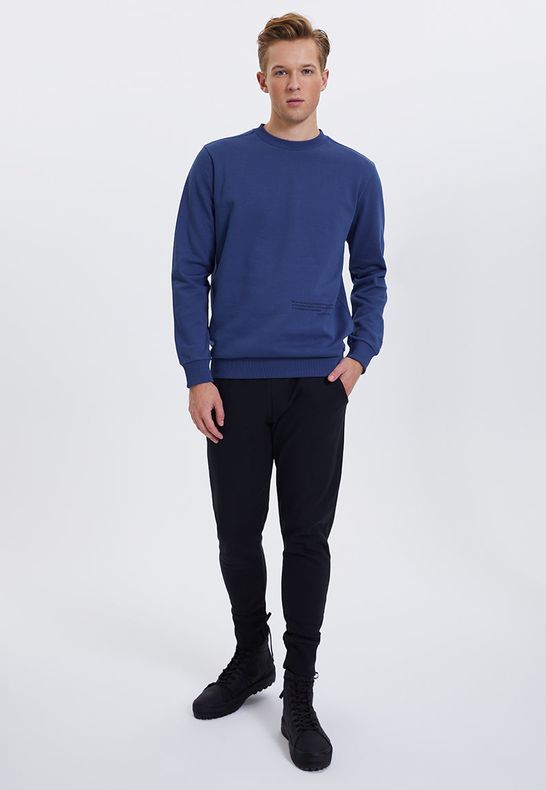 WMSLOGAN PLANT SWEAT in Blue Quartz - Sweatshirt - Westmark London EU(TR) Store Organik Pamuklu Sürdürülebilir Moda