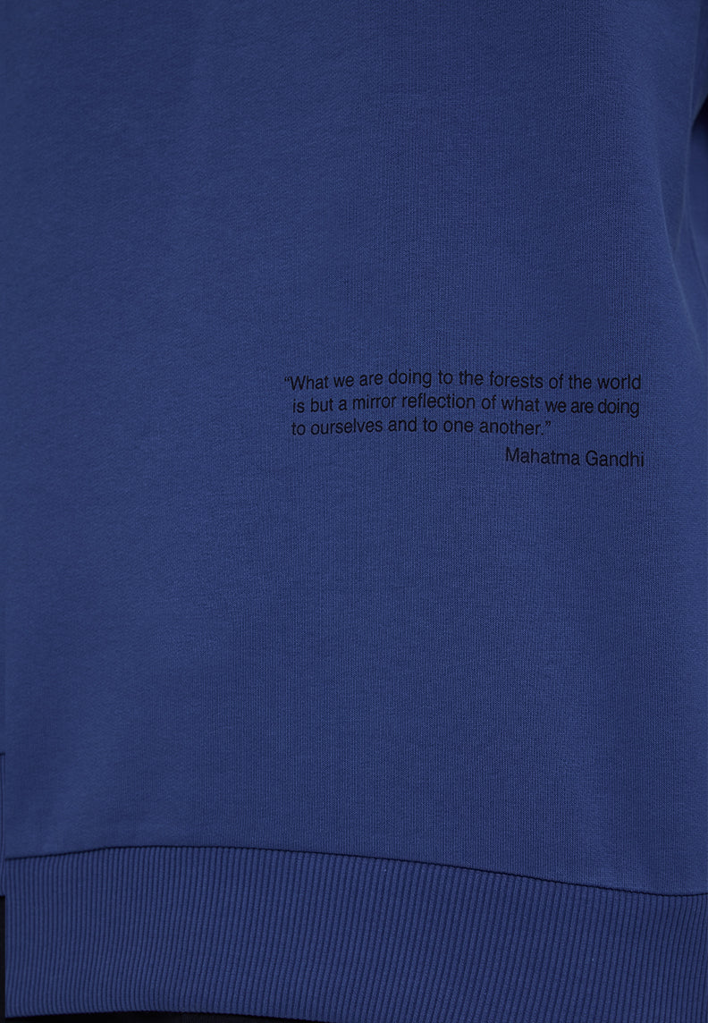 WMSLOGAN PLANT SWEAT in Blue Quartz– Sweatshirt - Westmark London EU(TR) Store Organik Pamuklu Sürdürülebilir Moda