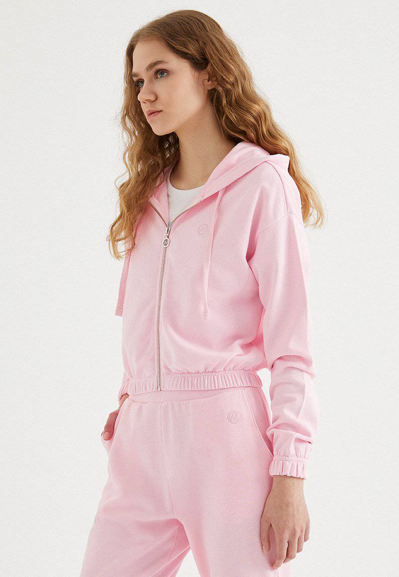 ENJOY CROPPED ZIP HOODE in Rose Shadow - Sweatshirt - Westmark London EU(TR) Store Organik Pamuklu Sürdürülebilir Moda