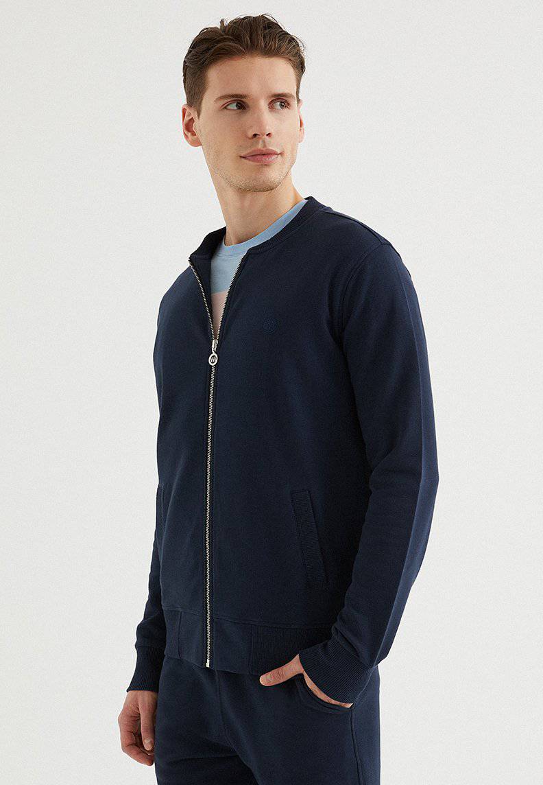 CORE BOMBER JACKET in Total Eclipse - Sweatshirt - Westmark London EU(TR) Store Organik Pamuklu Sürdürülebilir Moda