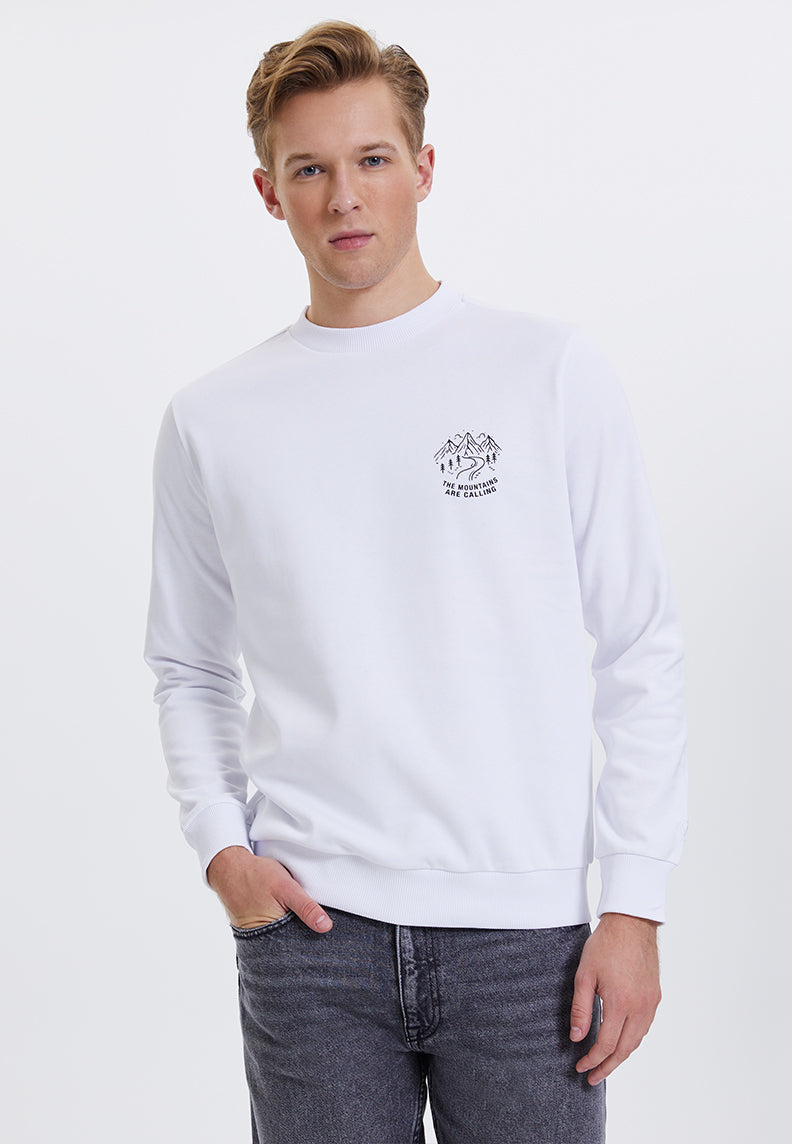 WMLINE CALL SWEAT in White - Sweatshirt - Westmark London EU(TR) Store Organik Pamuklu Sürdürülebilir Moda