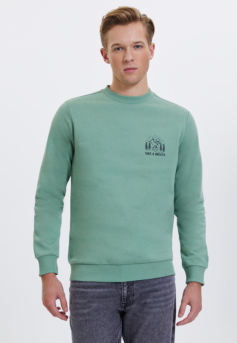 WMLINE BREATH SWEAT in Hedge Green - Sweatshirt - Westmark London EU(TR) Store Organik Pamuklu Sürdürülebilir Moda