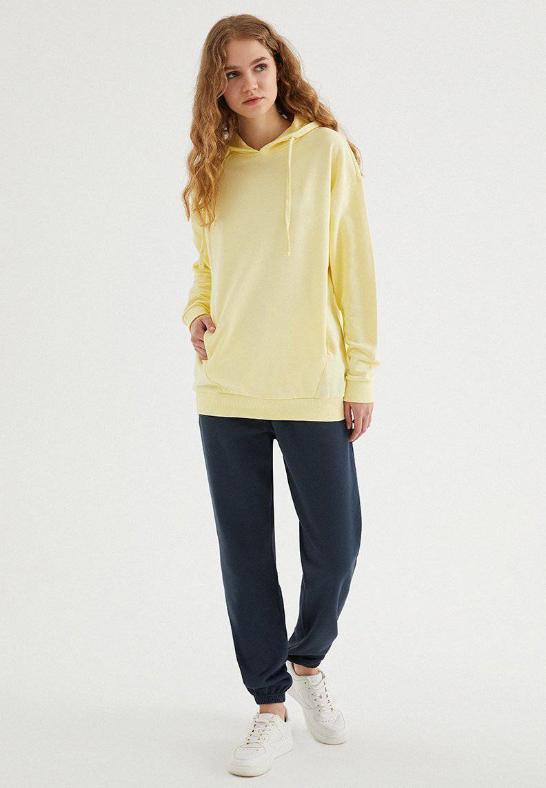 ENJOY OVERSIZE HOODIE w/POCKET in French Vanilla - Sweatshirt - Westmark London EU(TR) Store Organik Pamuklu Sürdürülebilir Moda
