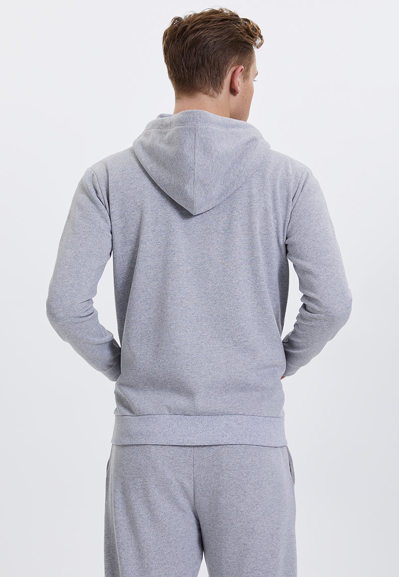 WMRECYCLED ZIP HOODIE in Grey Melange - Sweatshirt - Westmark London EU(TR) Store Organik Pamuklu Sürdürülebilir Moda
