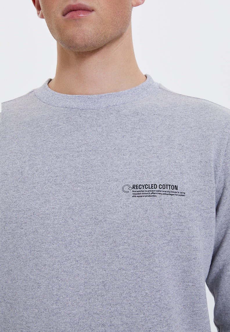 WMRECYCLED SWEAT in Grey Melange– Sweatshirt - Westmark London EU(TR) Store Organik Pamuklu Sürdürülebilir Moda