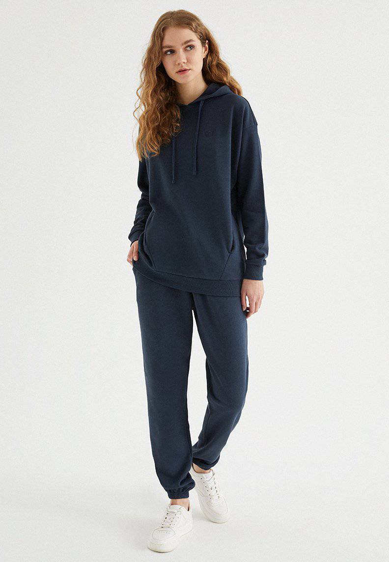 ENJOY OVERSIZE HOODIE w/POCKET in Blue Nights - Sweatshirt - Westmark London EU(TR) Store Organik Pamuklu Sürdürülebilir Moda