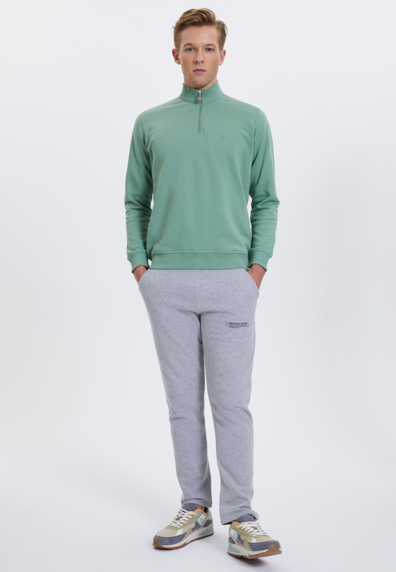 CORE HALF ZIP SWEAT in Hedge Green - Sweatshirt - Westmark London EU(TR) Store Organik Pamuklu Sürdürülebilir Moda