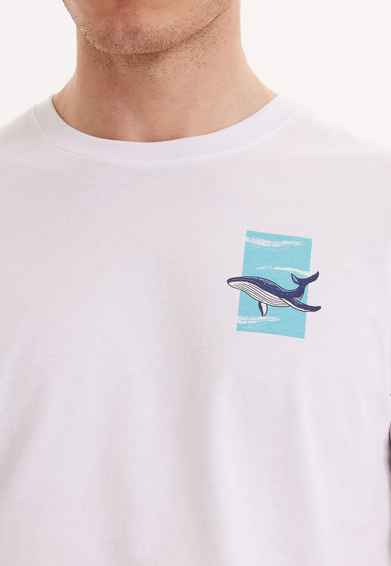 WMCHEST SHARK TEE in White - T-Shirt - Westmark London EU(TR) Store Organik Pamuklu Sürdürülebilir Moda