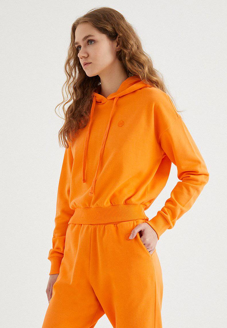 ENJOY CROPPED HOODIE in Bird of Paradise - Sweatshirt - Westmark London EU(TR) Store Organik Pamuklu Sürdürülebilir Moda