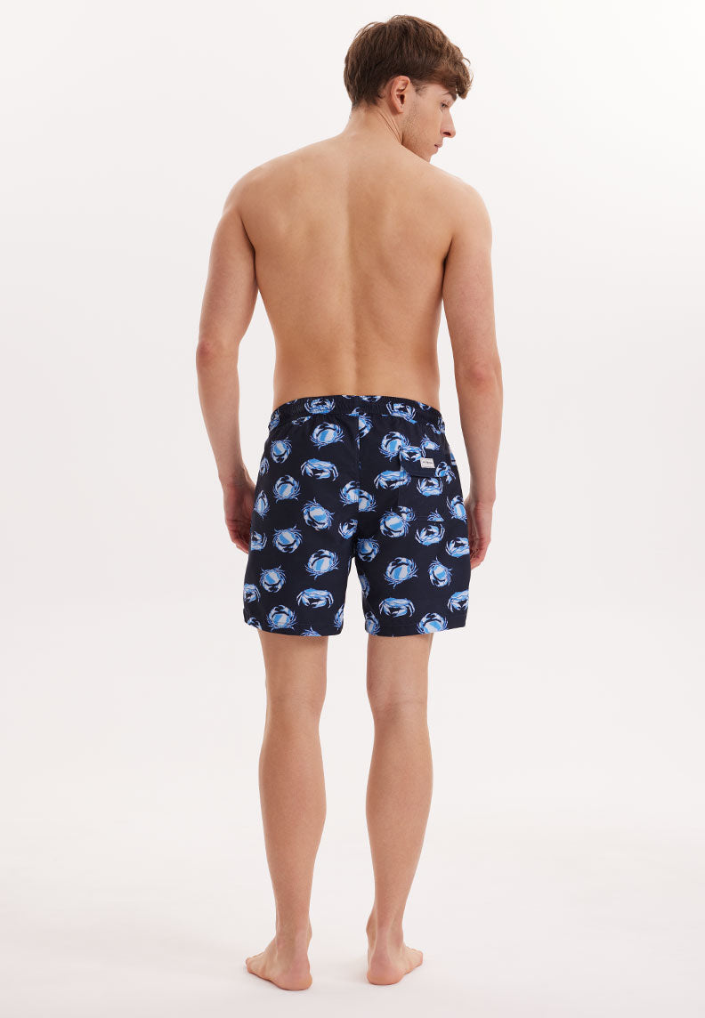 CRAB ICON SWIM SHORTS in Navy AOP - Swim Shorts - Westmark London EU(TR) Store Organik Pamuklu Sürdürülebilir Moda