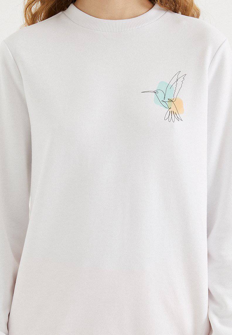 WATERCOLOUR HUMMINGBIRD SWEAT - Sweatshirt - Westmark London EU(TR) Store Organik Pamuklu Sürdürülebilir Moda