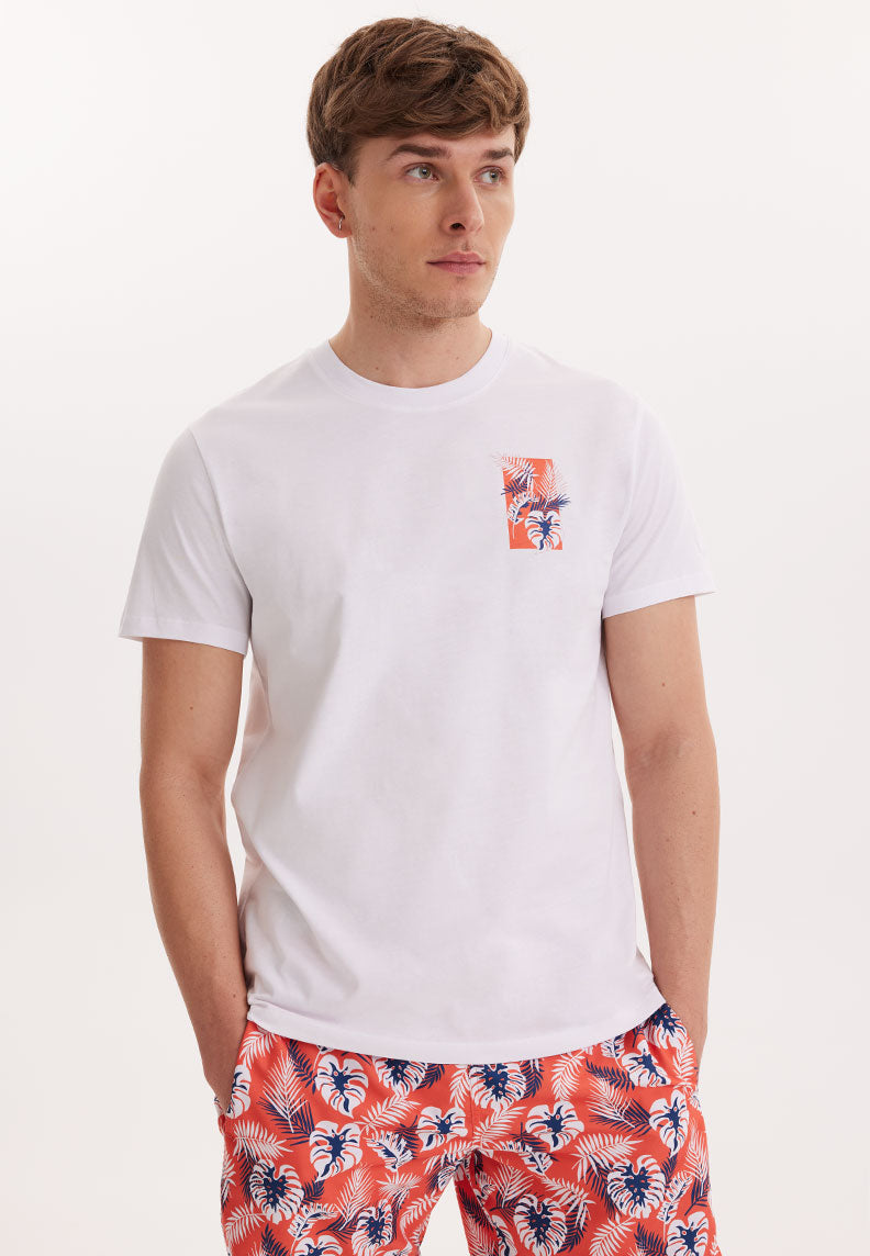 WMCHEST PALM TEE in White - T-Shirt - Westmark London EU(TR) Store Organik Pamuklu Sürdürülebilir Moda