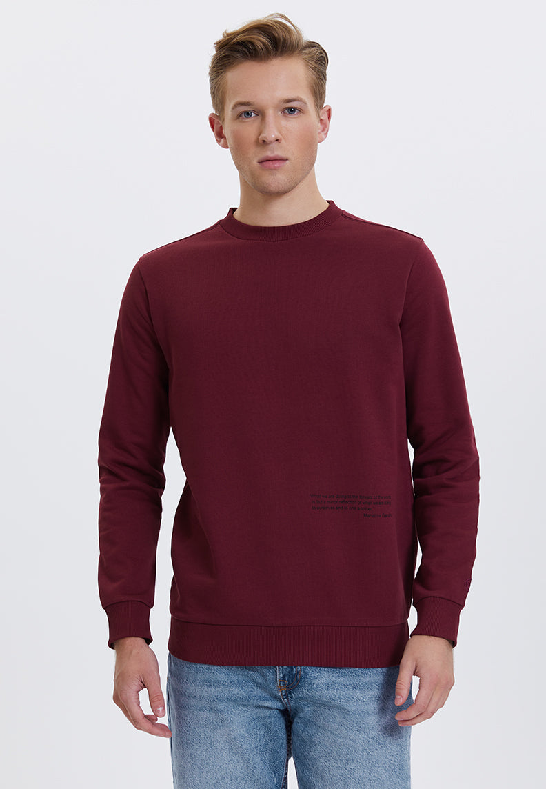 WMSLOGAN PLANT SWEAT in Cabernet – Sweatshirt - Westmark London EU(TR) Store Organik Pamuklu Sürdürülebilir Moda