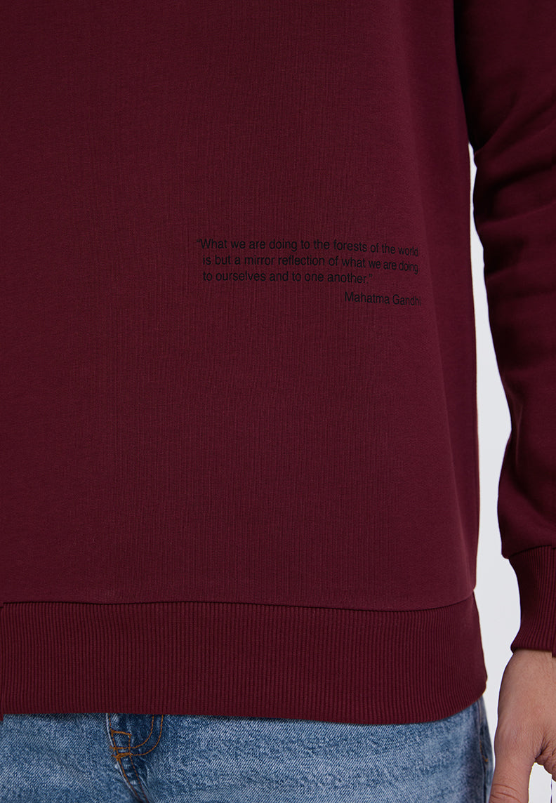 WMSLOGAN PLANT SWEAT in Cabernet – Sweatshirt - Westmark London EU(TR) Store Organik Pamuklu Sürdürülebilir Moda