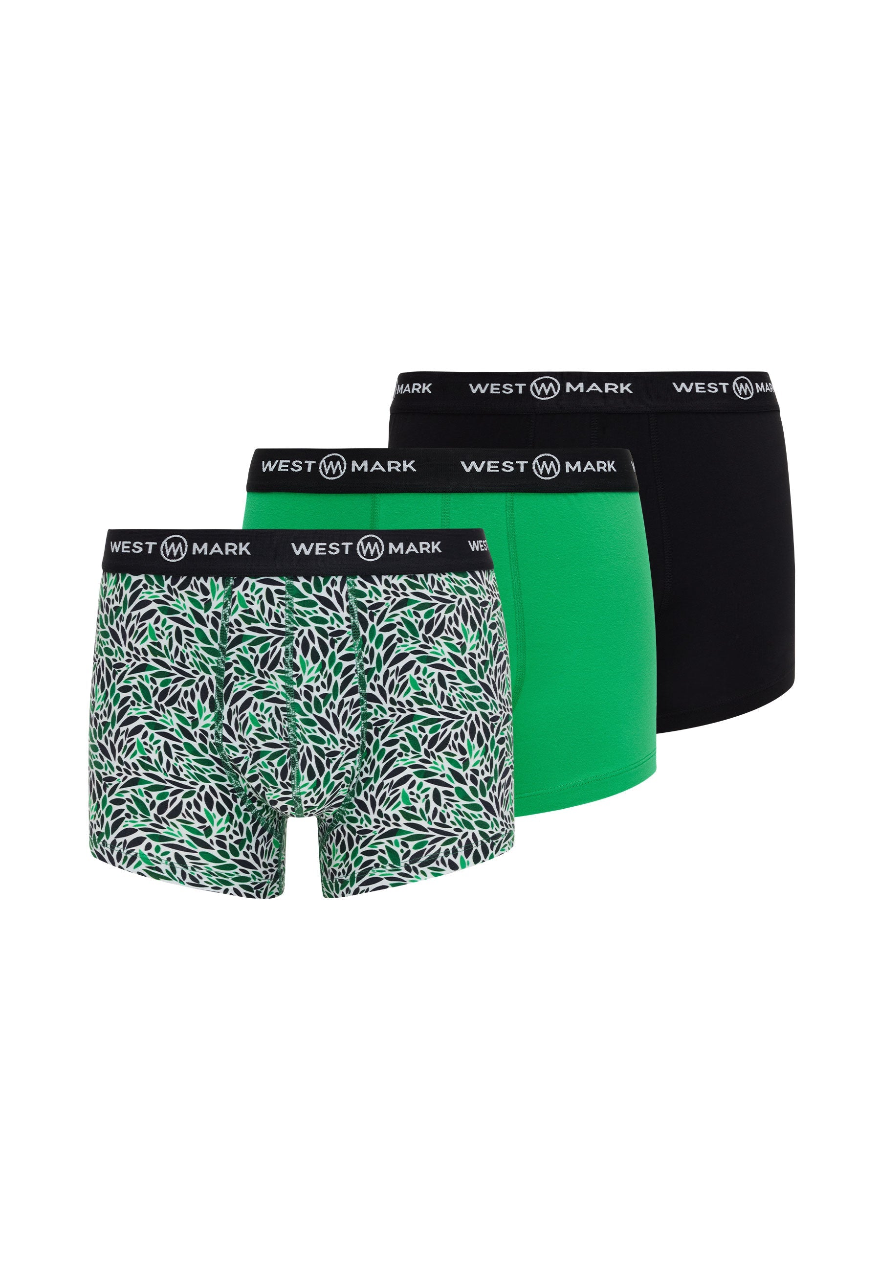 3'lü Yeşil Siyah Desenli Erkek Boxer Seti OSCAR WMBOTANIC - Underwear - Westmark London EU(TR) Store Organik Pamuklu Sürdürülebilir Moda