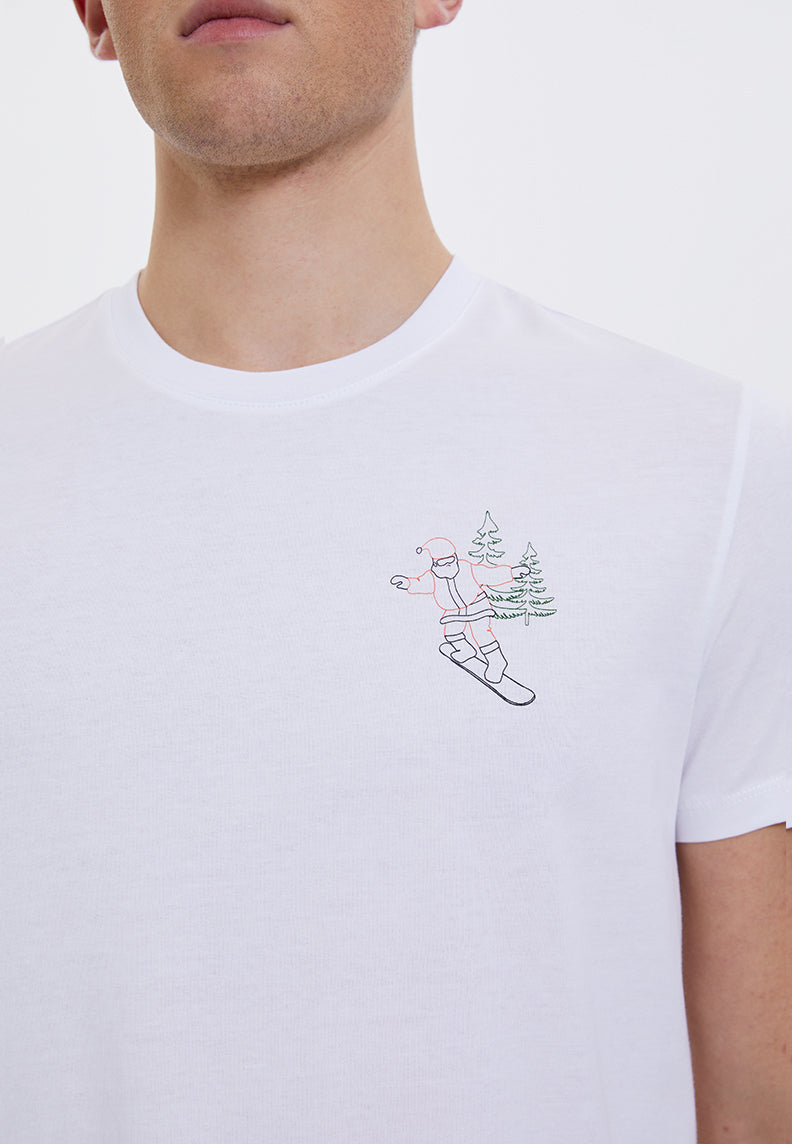 WMXMAS SANTA TEE in White- T-Shirt – Westmark London EU(TR) Store Organik Pamuklu Sürdürülebilir Moda