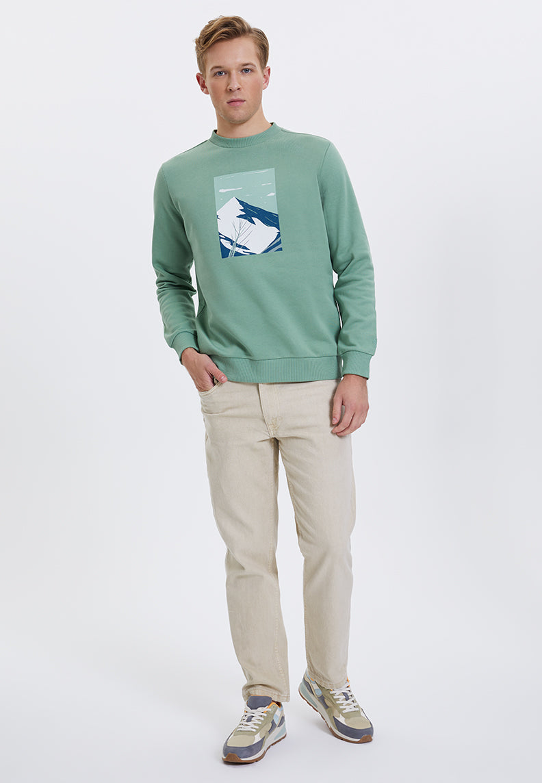 WMWINTER MOUNTAIN SWEAT in Hedge Green - Sweatshirt - Westmark London EU(TR) Store Organik Pamuklu Sürdürülebilir Moda