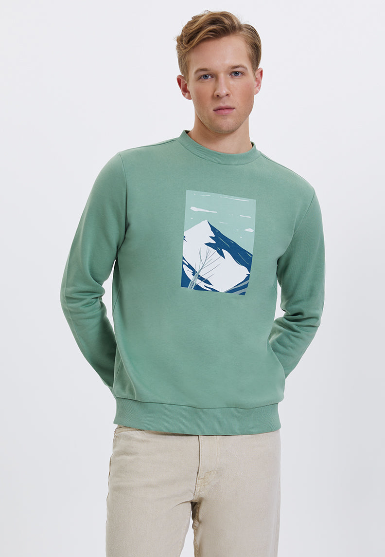 WMWINTER MOUNTAIN SWEAT in Hedge Green - Sweatshirt - Westmark London EU(TR) Store Organik Pamuklu Sürdürülebilir Moda