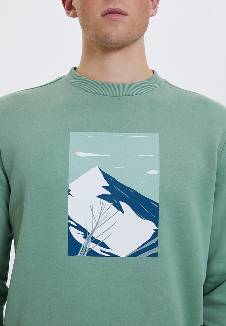 WMWINTER MOUNTAIN SWEAT in Hedge Green - Sweatshirt - Westmark London EU(TR) Store Organik Pamuklu Sürdürülebilir Moda