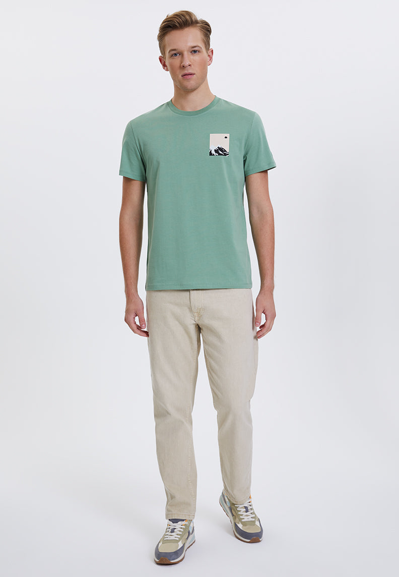 WMWINTER MOON TEE in Hedge Green - T-Shirt - Westmark London EU(TR) Store Organik Pamuklu Sürdürülebilir Moda
