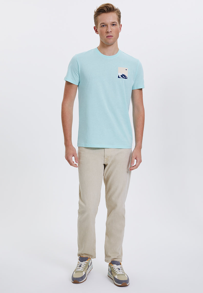 WMWINTER MOON TEE in Waterspout - T-Shirt - Westmark London EU(TR) Store Organik Pamuklu Sürdürülebilir Moda