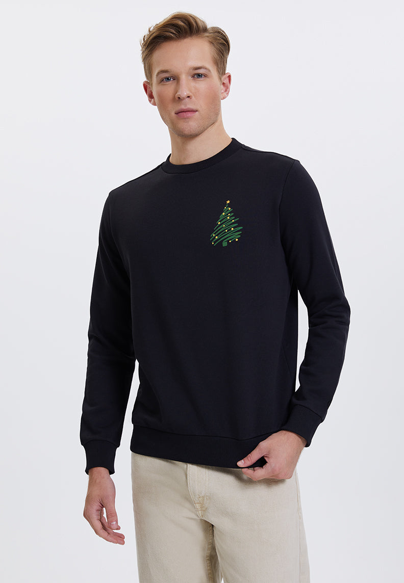 WMXMAS TREE SWEAT in Black – Sweatshirt - Westmark London EU(TR) Store Organik Pamuklu Sürdürülebilir Moda