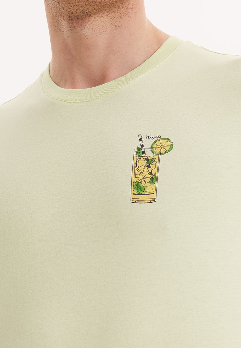 WMCOCKTAIL MOJITO TEE in Butterfly - T-Shirt - Westmark London EU(TR) Store Organik Pamuklu Sürdürülebilir Moda