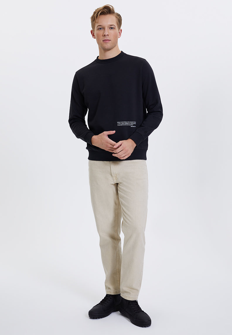 WMSLOGAN PLANT SWEAT in Black - Sweatshirt - Westmark London EU(TR) Store Organik Pamuklu Sürdürülebilir Moda