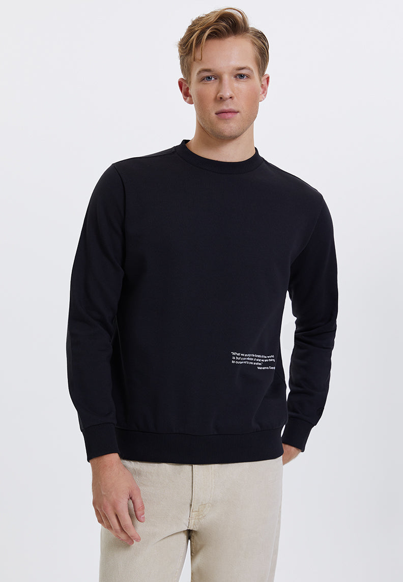 WMSLOGAN PLANT SWEAT in Black – Sweatshirt - Westmark London EU(TR) Store Organik Pamuklu Sürdürülebilir Moda