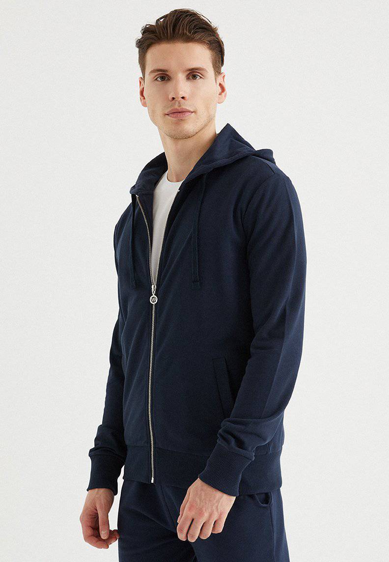CORE ZIP HOODIE in Total Eclipse - Sweatshirt - Westmark London EU(TR) Store Organik Pamuklu Sürdürülebilir Moda